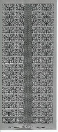 Billede: sølvhjørner med kant stickers 1072