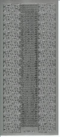 Billede: sølvhjørner med kant stickers 1074