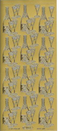 Billede: champagne guld, stickers