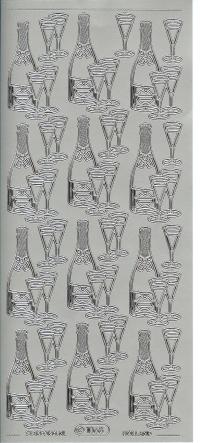 Billede: champagne sølv, stickers