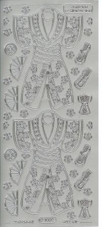 Billede: kimono m/tilbehør sølv, stickers