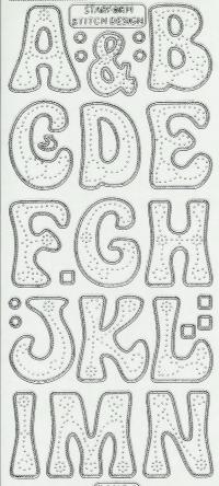 Billede: bogstaver a-n sølv, systickers, tilbud førpris kr. 7,- nupris