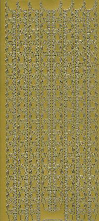 Billede: elefanter i lange baner, guld stickers 1150