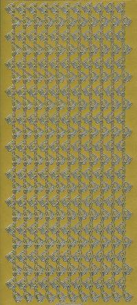 Billede: juleklokkekant, guld stickers 998