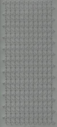 Billede: juleklokkekant, sølv stickers 998