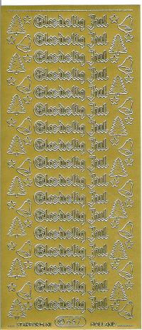 Billede: glædelig jul, guld stickers