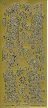 Billede: orientalske kvinder, guld stickers