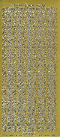 Billede: sommerfuglekant, guld stickers 1182