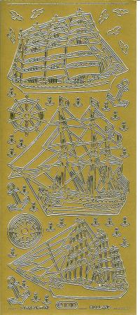 Billede: 3 store skibe, guld stickers