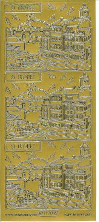 Billede: huse i st. tropez, guld stickers
