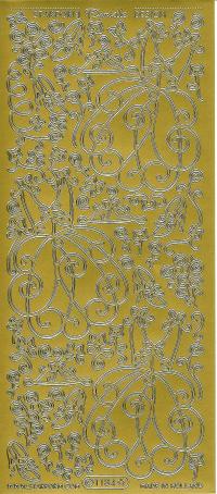 Billede: festkjole, guld stickers