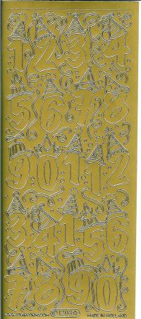 Billede: festlige tal guld stickers
