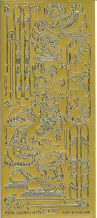 Billede: vintersport guld stickers
