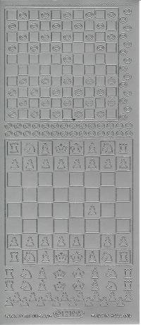 Billede: skak sølv stickers