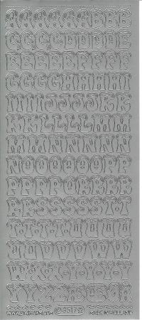 Billede: sølv bogstaver med skygge, stickers