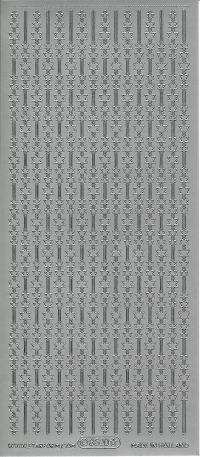Billede: stjernekant, sølv stickers 8520