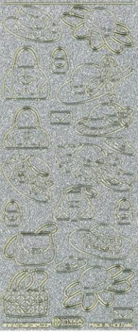 Billede: damehatte sølv/guld glimmer stickers