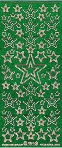 Billede: grønglimmer stjerner, stickers