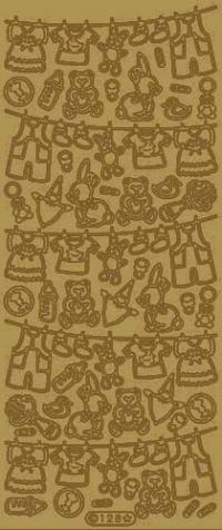 Billede: børnetøj, guld stickers