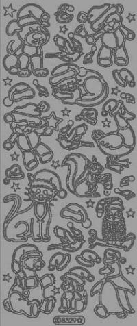 Billede: juledyr, guld stickers