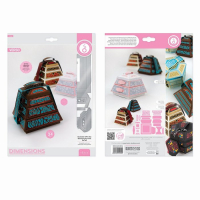 Billede: skæreskabelon pyramideæske firkant, Tonic Studios • Dimensions stackable tiffin box die set Glistening pyramid, 4250E