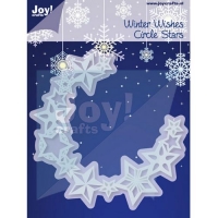 Billede: skære/prægeskabelon stjerner i 3/4 cirkel, Joy Cut/Emb 6002/2042 Star Border, førpris kr. 82,00, nupris