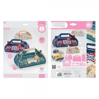 Billede: skæreskabelon taske, Tonic Studios - Dainty Floral Handbag Die Set - 4977e 