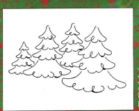 Billede: stempel elines christmas, juletræer, EC0116, marianne design, førpris kr. 52,- nupris