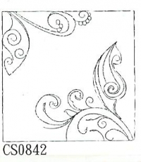 Billede: stempel 2 bladhjørner, CS0842. marianne design, førpris kr. 45,- nupris