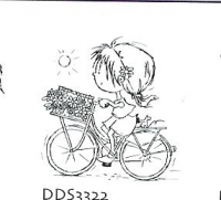 Billede: Marianne Design Stempel DDS3322 Daisy på cykel, førpris kr. 34,- nupris