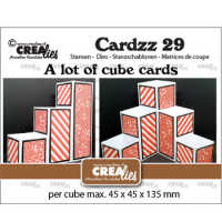 Billede: skæreskabelon 1 kube, der kan laves til 3 størrelser kuber, Dies Crealies CLCZ29 Cardzz 29