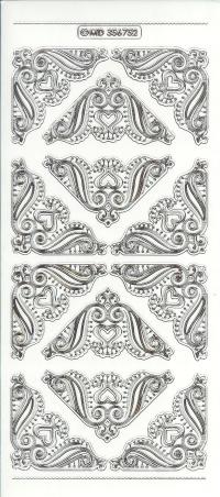 Billede: transperant sølv hjørne stickers