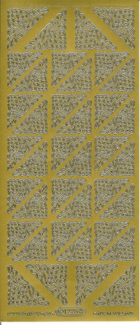 Billede: guldhjørne, stickers 1225