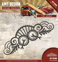 Billede: skæreskabelon løs kant med værktøj, AMY DESIGN DIE ADD10096, 11,7 x 4,3 cm., førpris kr. 50,- nupris