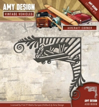 Billede: skæreskabelon hjørne med ældre flyver, AMY DESIGN DIE ADD10098, 8,6 x 7,7 cm., førpris kr. 50,- nupris
