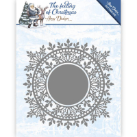 Billede: skæreskabelon iskrystalkrans, AMY DESIGN DIE ADD10110, 13.5x13.5cm, førpris kr. 78,- nupris