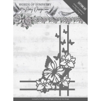 Billede: skæreskabelon sommerfuglehjørne/kant, AMY DESIGN DIE ADD10156, 7,1x9cm