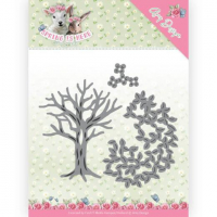 Billede: skære/prægeskabelon nyudsprungen træ, AMY DESIGN DIE ADD10168, spring tree, 13,2x13cm