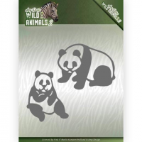 Billede: skæreskabelon 2 pandabjørne, AMY DESIGN DIE ADD10180 (HOBBYJOURNAL DIE), 10x8,3cm 