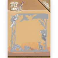 Billede: skære/prægeskabelon ramme med eksotiske dyr, AMY DESIGN DIE ADD10203
12,5x12,5cm