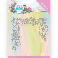Billede: skæreskabelon blomsterbort, AMY DESIGN DIE, Flower Edge, ADD10237, 12,5x7,3cm