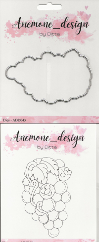 Billede: skæreskabelon og stempel en klase vindruer, Anemone_design Dies