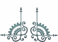 Billede: skæreskabelon 2 hjørner, “Steam Punk Corner