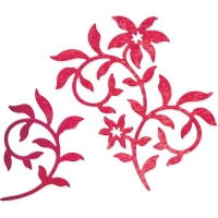 Billede: skæreskabelon Leafy Flourish, set of 2, 80x53mm og 51x36mm, cheery lynn, førpris kr. 85,- nupris