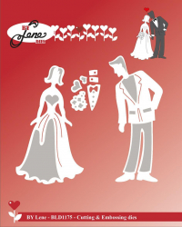 Billede: skære/prægeskabelon brudepar, BY LENE DIES “Wedding Couple