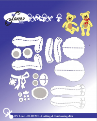 Billede: skære/prægeskabelon bamse, BY LENE DIES “Teddy Bear