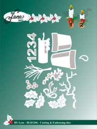 Billede: skære/prægeskabelon adventskalenderlys i potter, BY LENE DIES “Adventh Candle