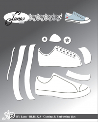 Billede: skære/prægeskabelon sneakers, BY LENE DIES 