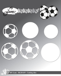 Billede: skæreskabelon 3 fodbolde, BY LENE DIES 
