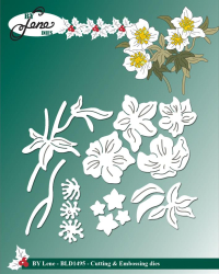 Billede: skære/prægeskabelon julerose, BY LENE DIES 